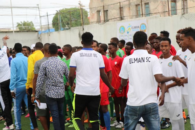 Inspection of the team players before kick off on Saturday, 11th July 2020 (Credit: Omar Muhammed)