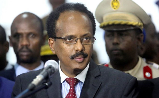 FILE PHOTO: Somalia’s President Mohamed Abdullahi Farmajo at a media conference in Mogadishu, February 8, 2017. /VCG Photo‍